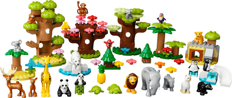 LEGO DUPLO Les animaux sauvages du monde 10975 Ensemble de construction (142 pièces)