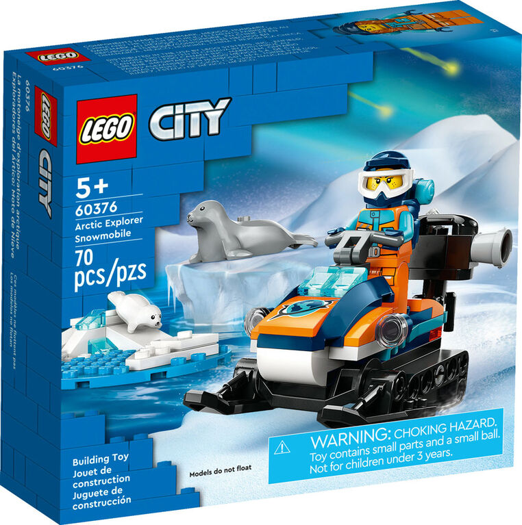 LEGO City Arctic Explorer Snowmobile 60376 Building Toy Set (70 Pieces)
