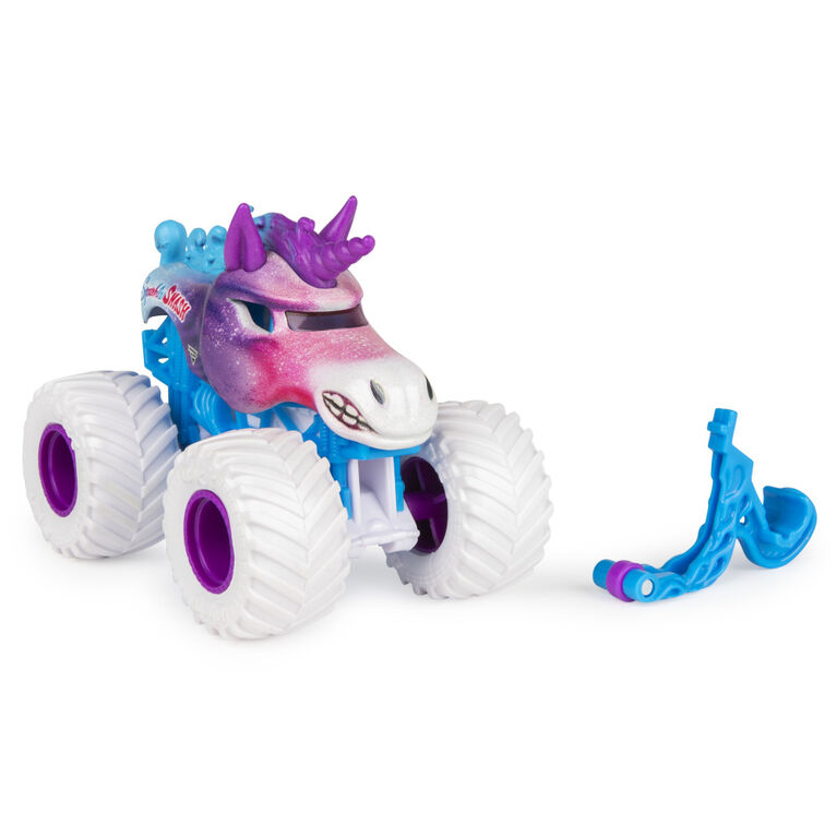 Monster Jam, Official Sparkle Smash Monster Truck, Die-Cast Vehicle, Crazy Creatures Series, 1:64 Scale