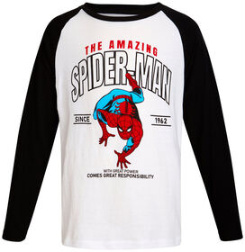 Marvel - Long Sleeve Tee - Spider-Man / White / 4T