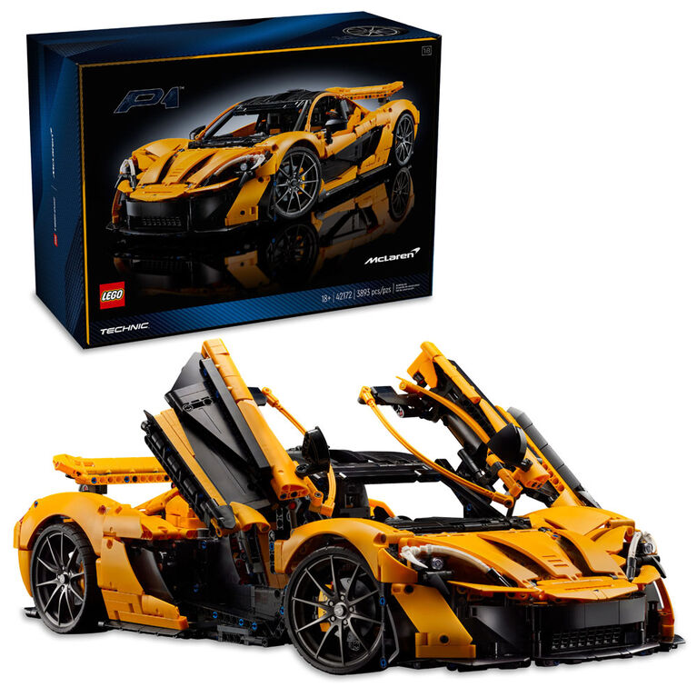 LEGO Technic McLaren P1 Hypercar, F1 Gift for Adults, Formula 1 Race Car Model for Racing Fans, 42172