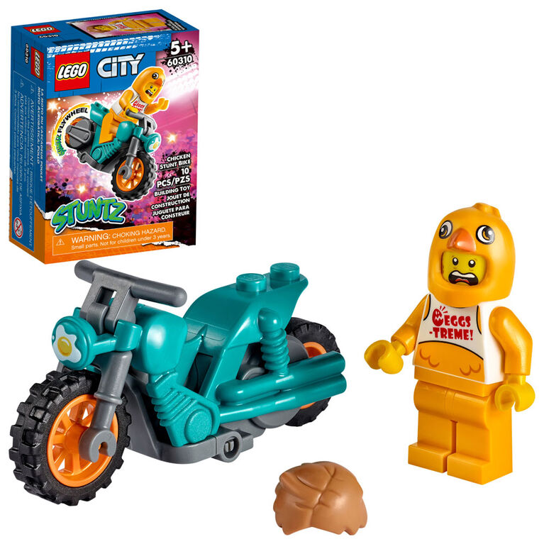 LEGO City Stuntz La moto du cascadeur poulet 60310 (10 pièces)