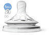 Philips Avent Natural Baby Bottle Nipple, Slow Flow Nipple 1M+, 2-Pack