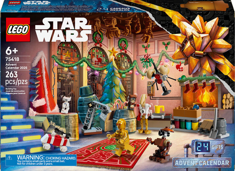 LEGO Star Wars Le Calendrier de l'Avent 2025, Ensemble-Cadeau, Jouets de Construction, Cadeau de Noël pour Enfants 75418