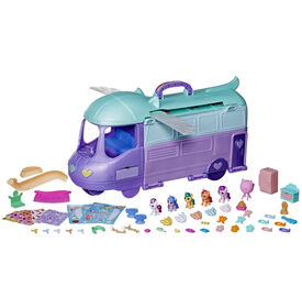 My Little Pony Playset Mini World Magic Mare Stream, Buildable Trailer Camper Van, Mini My Little Pony Toys