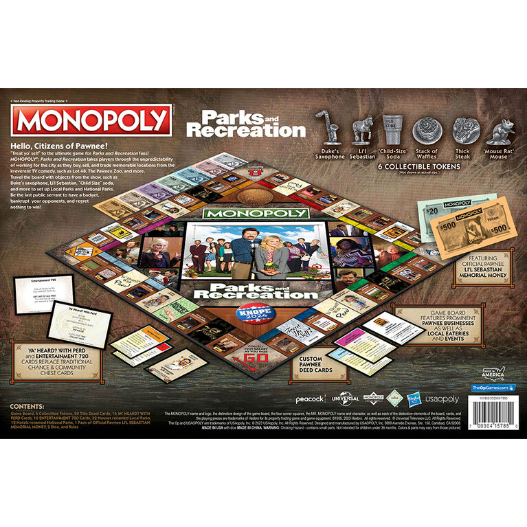 USAopoly MONOPOLY: Parks & Recreation - English Edition