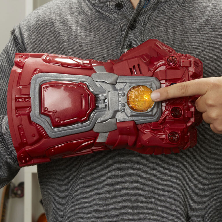 Marvel Avengers: Endgame Red Infinity Gauntlet Electronic Fist Roleplay Toy With Lights And Sounds