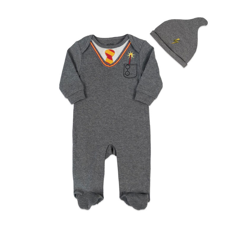 Harry Potter Sleeper with hat - Grey, 9 Months.