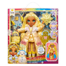 Rainbow High Winter Wonderland Sunny - poupée-mannequin jaune de 11 po (28 cm)