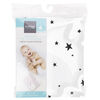 Kushies Portable Changing Pad Liner Flannel Black & White Scribble Stars