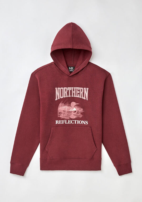 Northern Reflections Adult Heritage Loon Sweatshirt Red