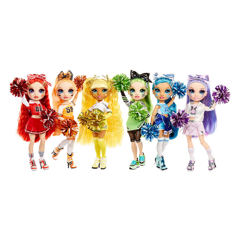 Rainbow High Cheer Poppy Rowan - Orange Fashion Doll with Pom Poms