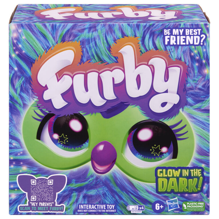 Furby Galaxy Glow in the Dark Interactive Plush Toy - English Edition