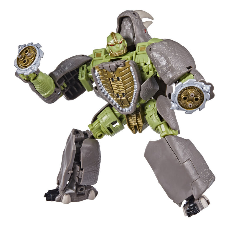 Transformers Generations War for Cybertron : Kingdom, WFC-K27 Rhinox de 17,5 cm, classe Voyageur