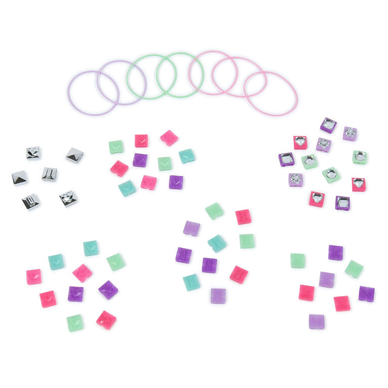 Cool Maker PopStyle Bracelet Maker Expansion Pack, 50+ Gem Beads, 3 Friendship Bracelets, Bracelet Making Kit, DIY Arts and Crafts Kids Toys for Girls