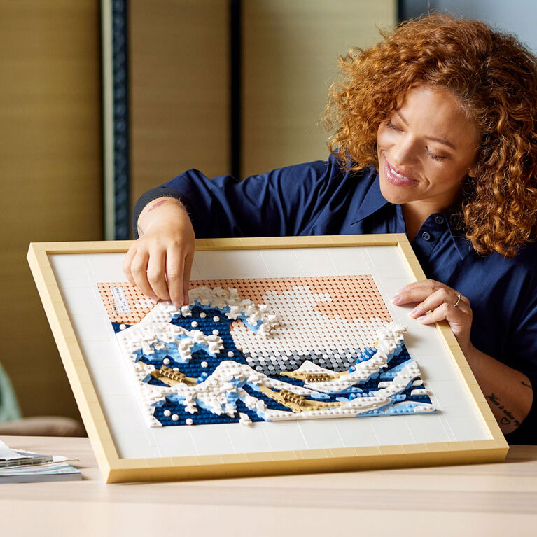 LEGO Art Hokusai - La grande vague; kit de construction d'oeuvre d'art, cadre décoratif 31208