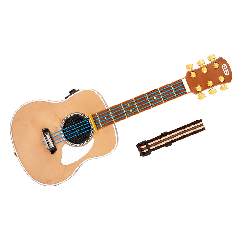 My Real Jam Acoustic Guitar, Toy Guitar with Case and Strap, 4 Play Modes, and Bluetooth Connectivity