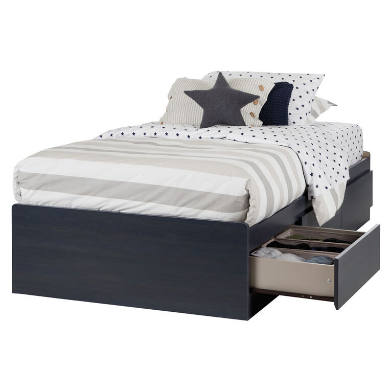 Aviron Mate's Platform Storage Bed with 3 Drawers Blueberry Toys R