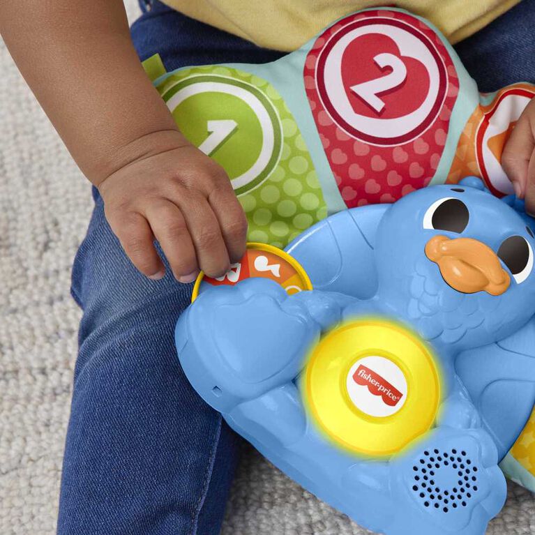 Fisher-Price Linkimals Counting Colors Peacock Baby Learning Toy with Lights and Music - French Version