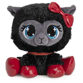 GUND P.Lushes Designer Fashion Pets, édition spéciale Ba-Bah Noir, lama en peluche de luxe douce et élégante, noir et rouge, 15,2 cm