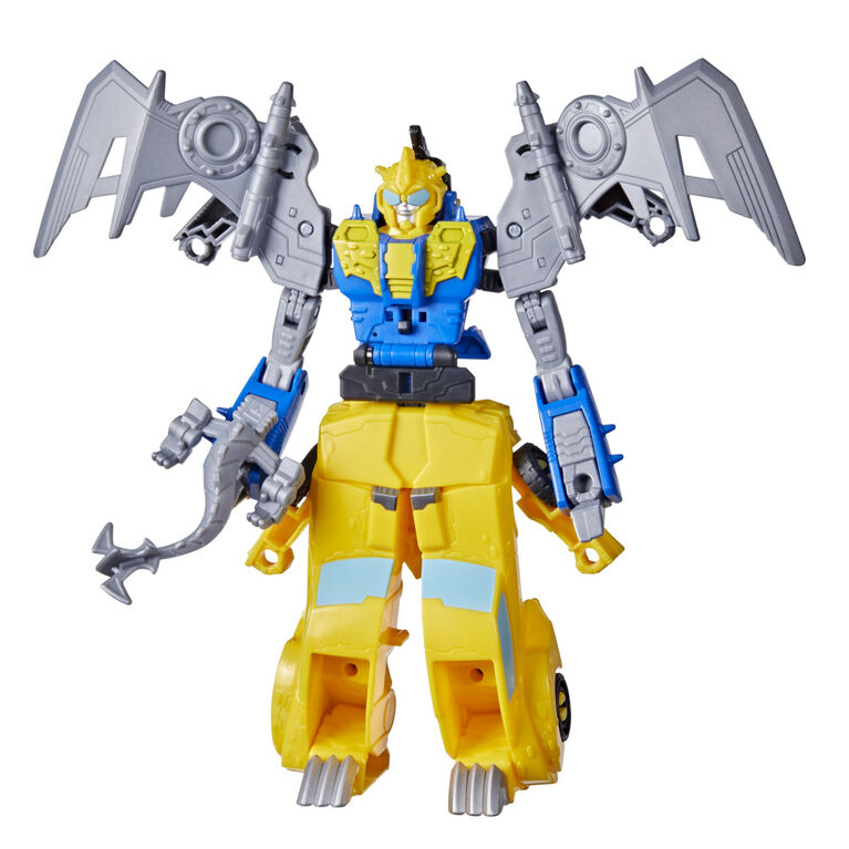 Transformers Bumblebee Cyberverse Adventures Spielzeug Dino Combiners Bumbleswoop 2er-Pack Figuren, ab 6 Jahren, 11 cm groß