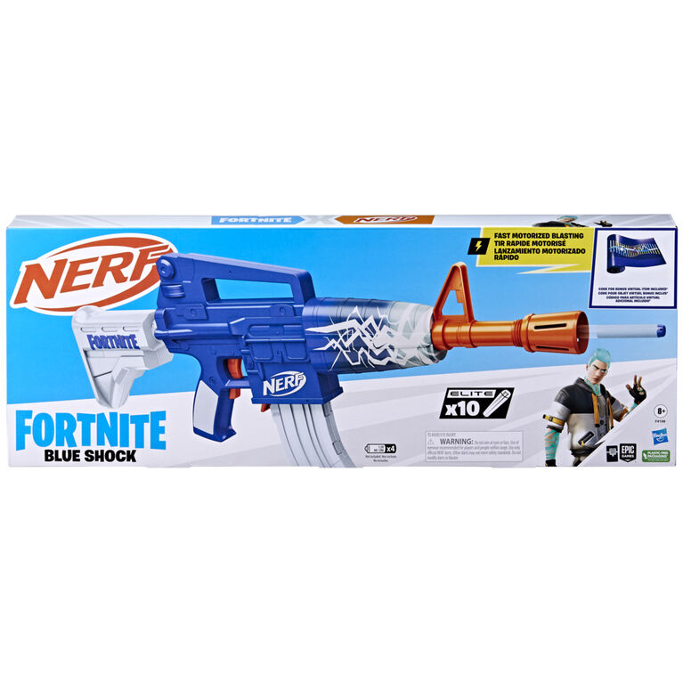 Nerf Fortnite Blue Shock Dart Blaster