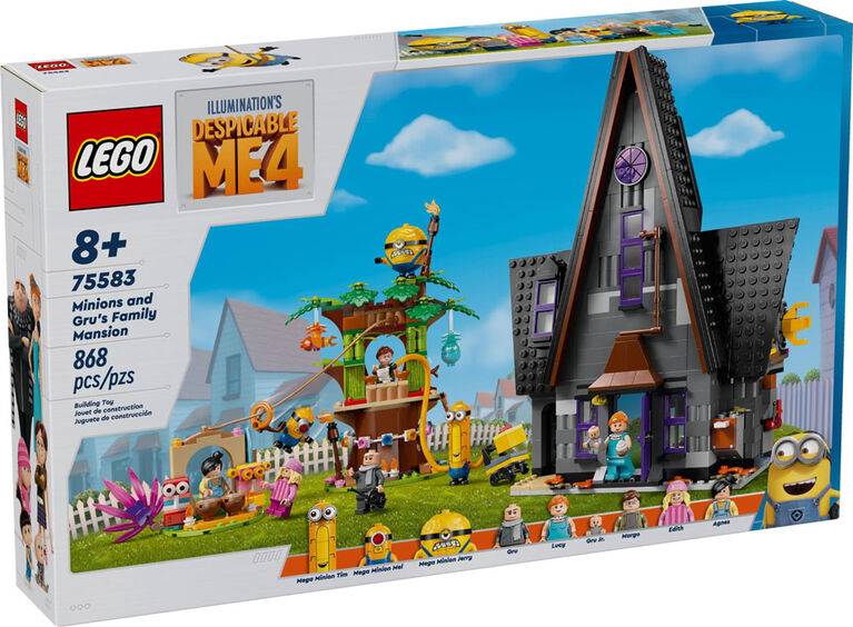 LEGO Despicable Me 4 Minions and Gru's Family Mansion, Minions Toy House, 75583