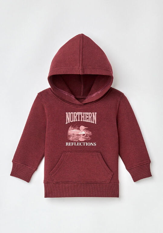 Northern Reflections Iconic Loon Chandail à capuchon Rouge