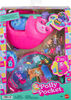 Polly Pocket Dolls and Playset, Travel Toys, Sloth Family 2-in-1 Purse Compact