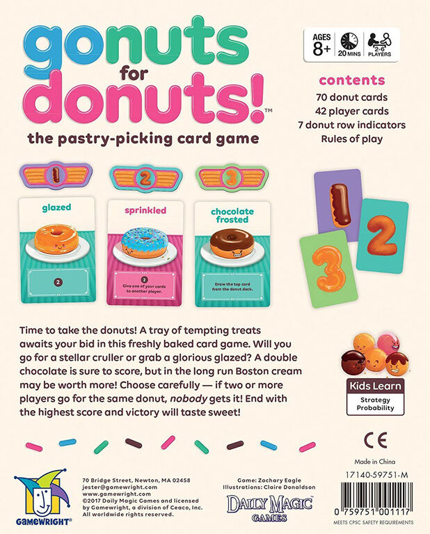 Gamewright - Go Nuts for Donuts! Jeu - Édition anglaise