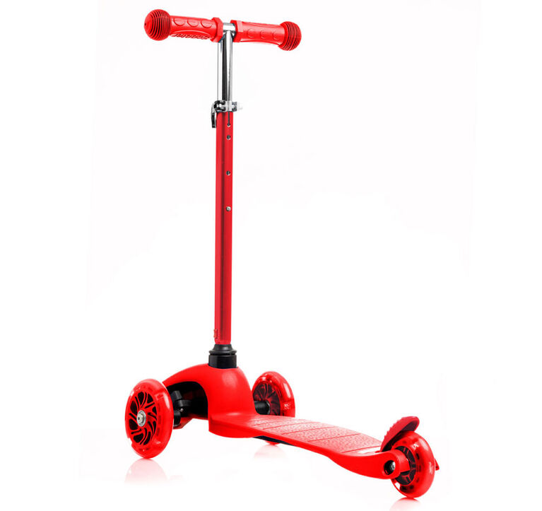 Rugged Racer Mini Deluxe 3 Wheel Kick Scooter - Red - English Edition