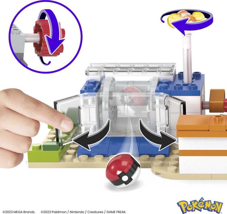 MEGA Pokémon Building Toy Kit, Forest Pokémon Center (648 Pieces) with 4 Action Figures
