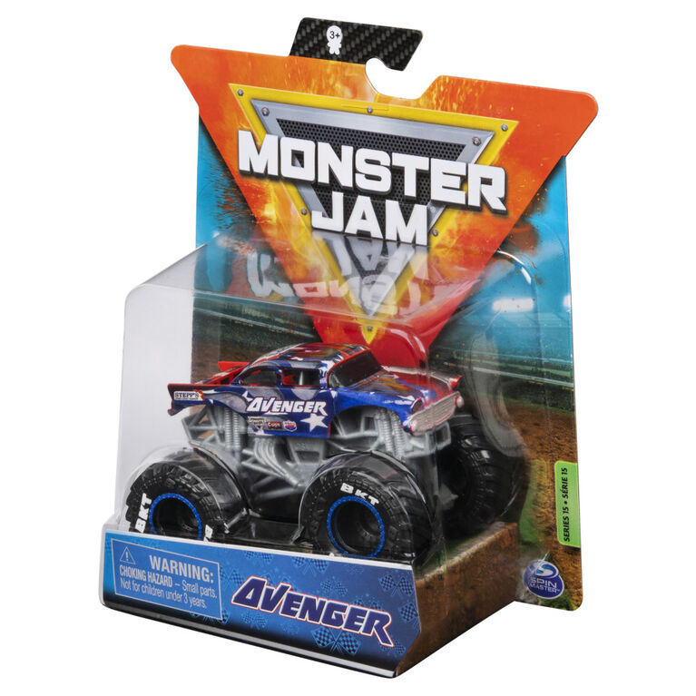 Monster Jam, Official Avenger Monster Truck, Die-Cast Vehicle, World Finals Series, 1:64 Scale