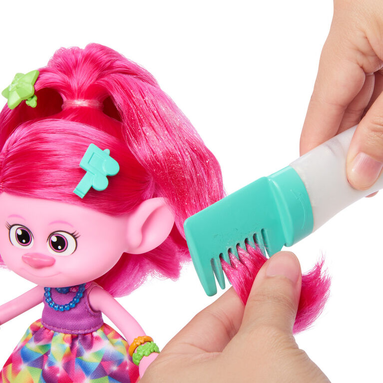 DreamWorks Trolls Band Together Hair-tastic Queen Poppy Fashion Doll and 15+ Hairstyling Accessories