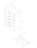 Fusion 5-Drawer Chest- Pure White