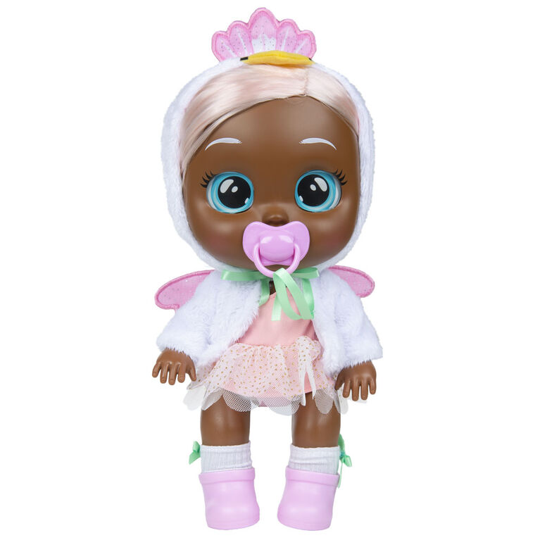 Cry Babies Kiss Me Daphne - 12" Baby Doll | Deluxe Blushing Cheeks Feature | Shimmery Changeable Outfit with Bonus baby bottle
