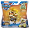 PAW Patrol, Mighty Pups Super PAWs Rubble Figure with Transforming Backpack
