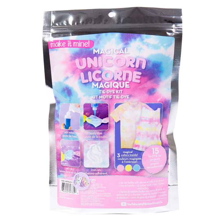 Make It Mine Tie-Dye Motif Licorne - Notre exclusivité