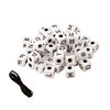 Fashion Angels - Tell Your Story Alphabet Bead Bag - LG White Cubes