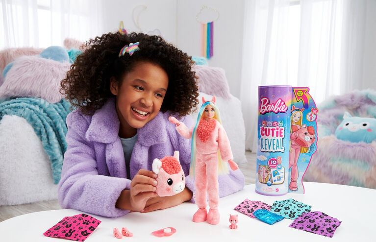 Barbie-Poupée Cutie Reveal-Costume de lama et 10 surprises