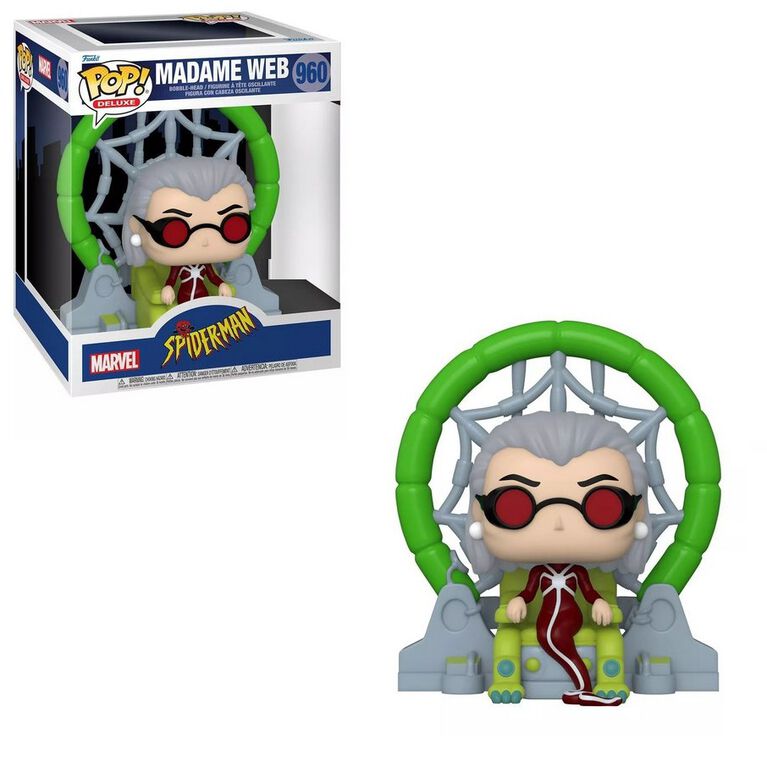 Figurine en Vinyle Madame Web par Funko POP! Marvel:  Animated Spider Man - Notre exclusivité