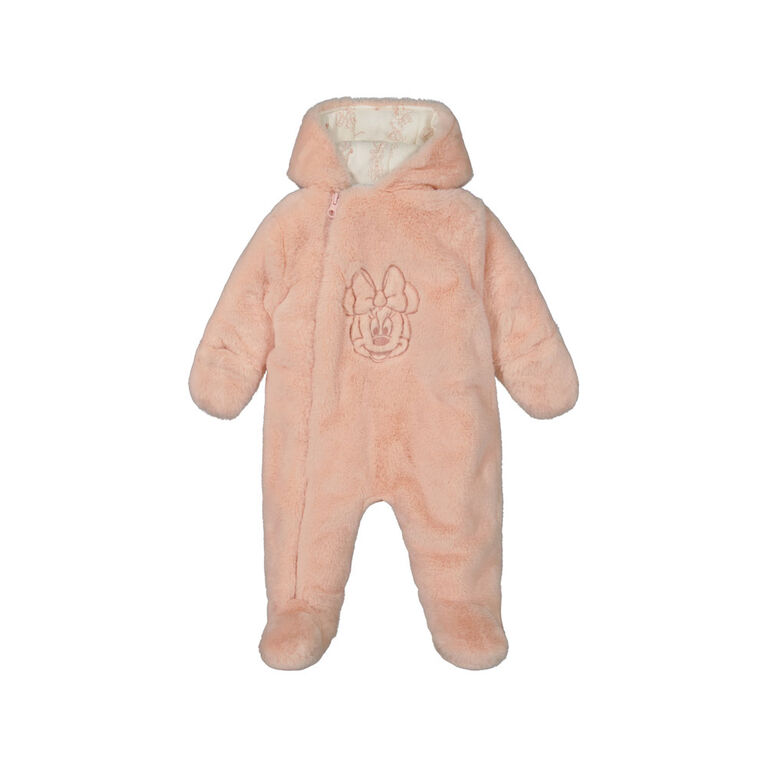 Minnie Pram Fausse Fourrure Rose