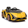 KidsVip 12V Kids and Toddlers Lamborghini Sian 4WD Ride on Car w/Remote Control - Yellow - English Edition