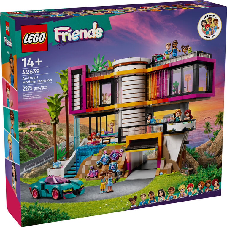 LEGO Friends Andrea's Modern Mansion Doll House - 4 Story Toy House Building Set for Kids - 42639