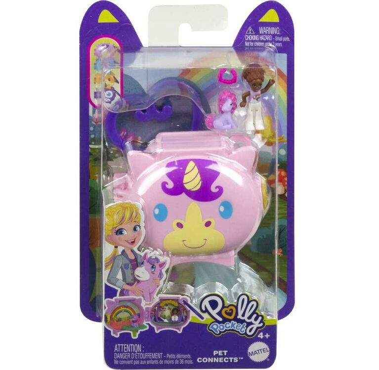 Polly Pocket - Connexions animales - Coffret empilable, poupée, animal