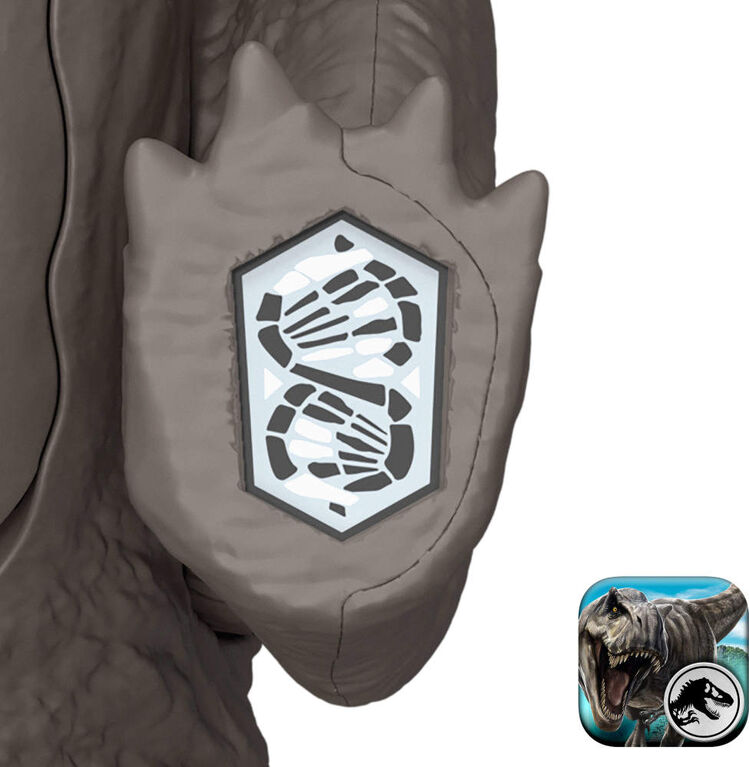 Jurassic World Rebirth Wild Roar Nasutoceratops Dinosaur Toy, Tail Controlled Attack Chomp & Sound