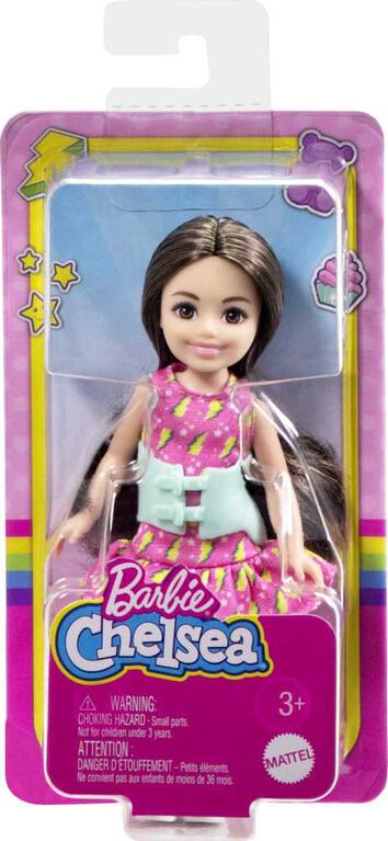 Barbie Toys, Chelsea Doll, 6-Inch Small Doll with Brace for Scoliosis Spine Curvature