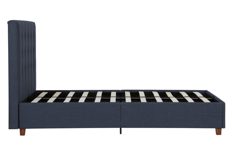 DHP Emily Upholstered Twin Bed - Navy