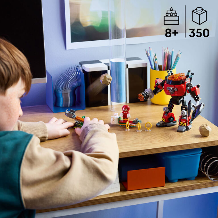 LEGO Sonic the Hedgehog Knuckles Contre le Robot Egg Crusher du Dr. Eggman, Jouet de Robot, Ensemble Interactif 77005