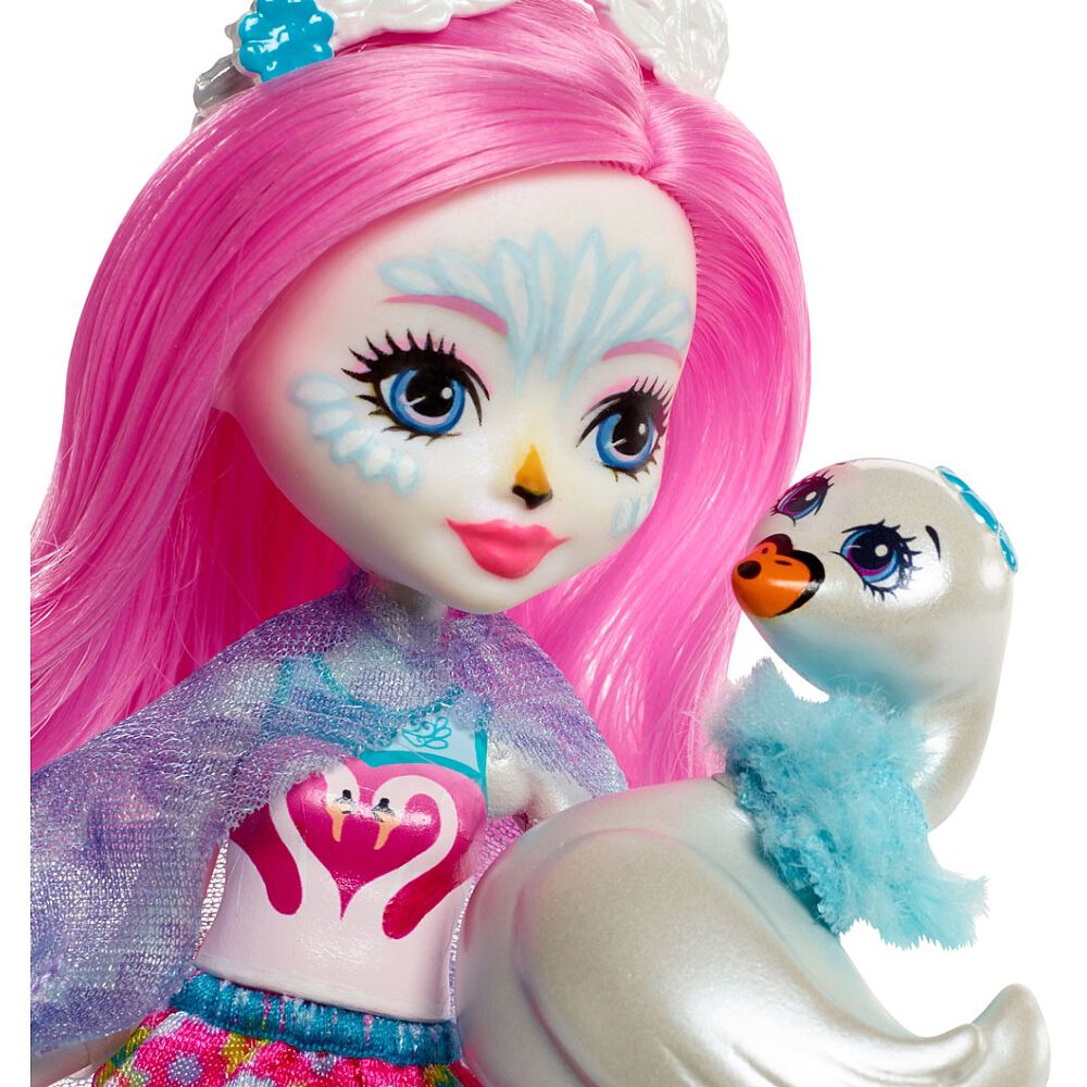 enchantimals saffi swan doll & poise figure